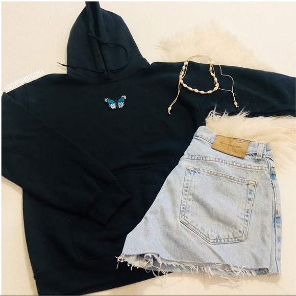 butterfly patch sweatshirt